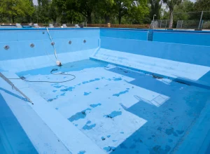 drained swimming pool